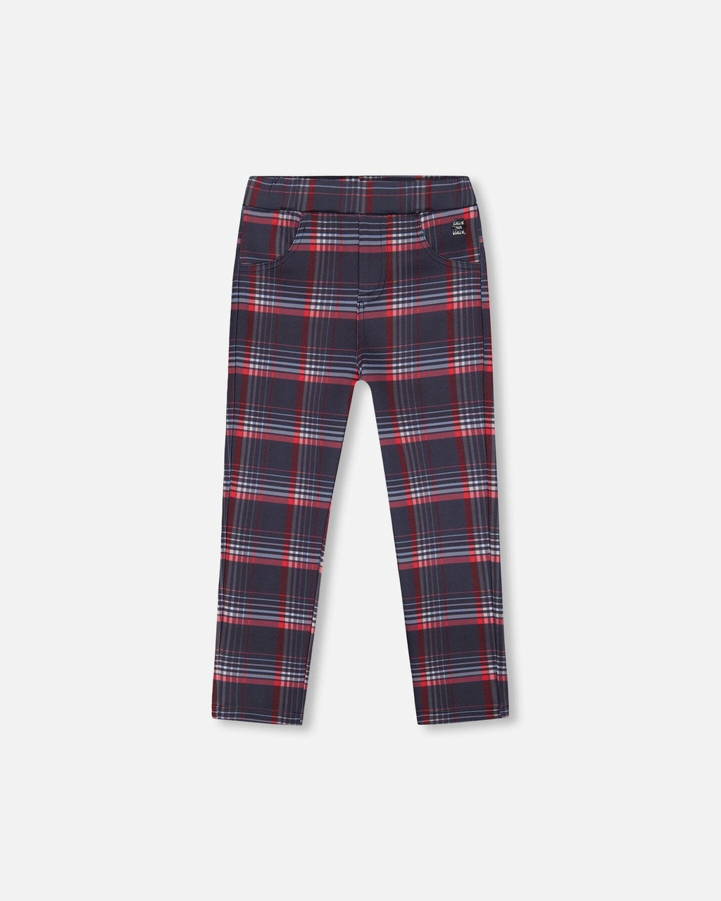 Milano Treggings Red And Navy Plaid