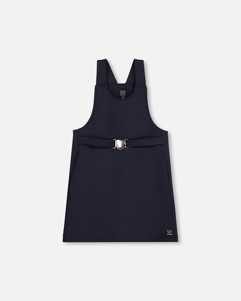 Milano Jumper Dress Navy Blue With Buckle Detail