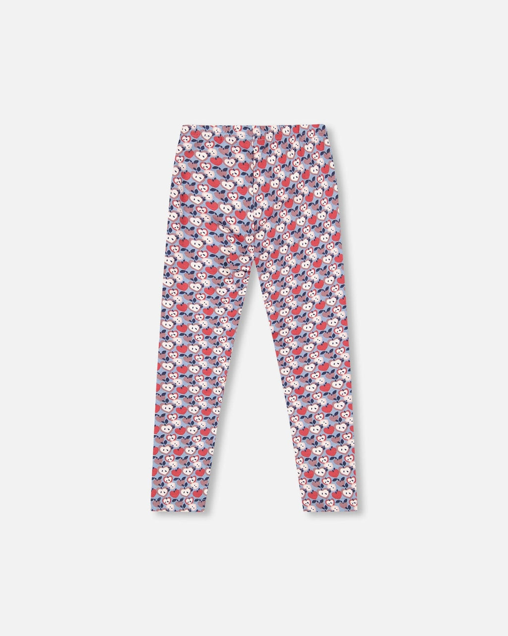 Organic Cotton Leggings Blue Apple Print