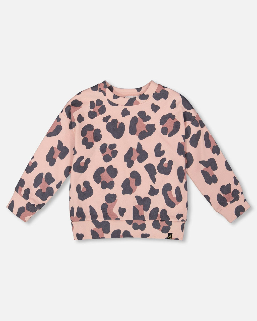 French Terry Sweatshirt Pink Leopard