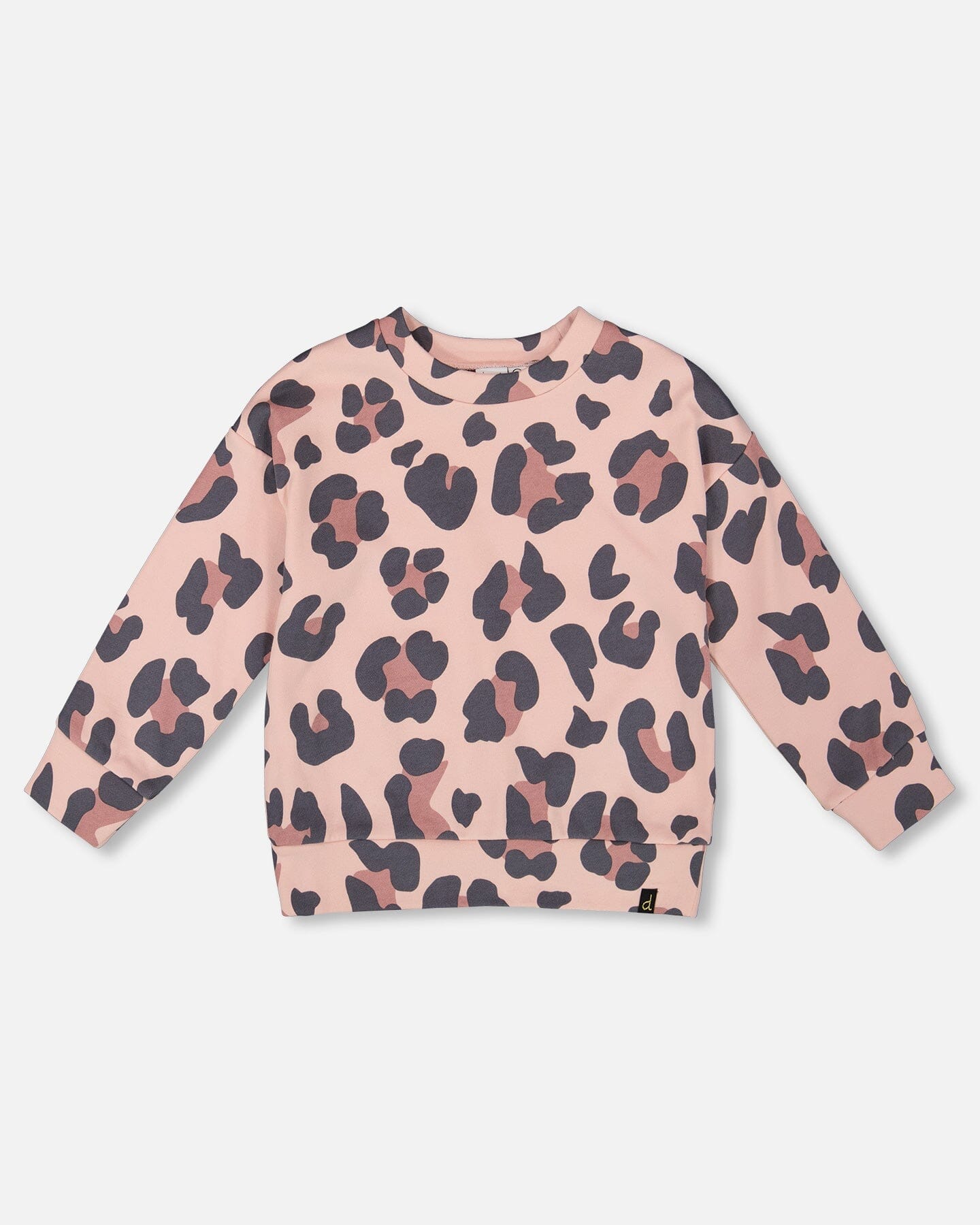 French Terry Sweatshirt Pink Leopard