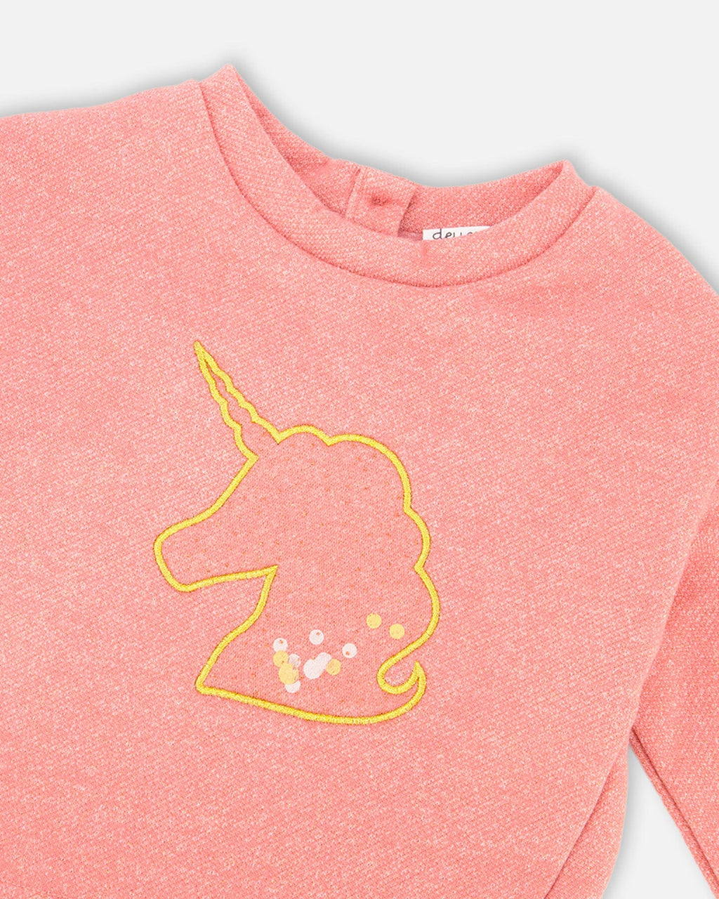 Bi-Material Dress Dusty Pink With Mesh Skirt And Unicorn