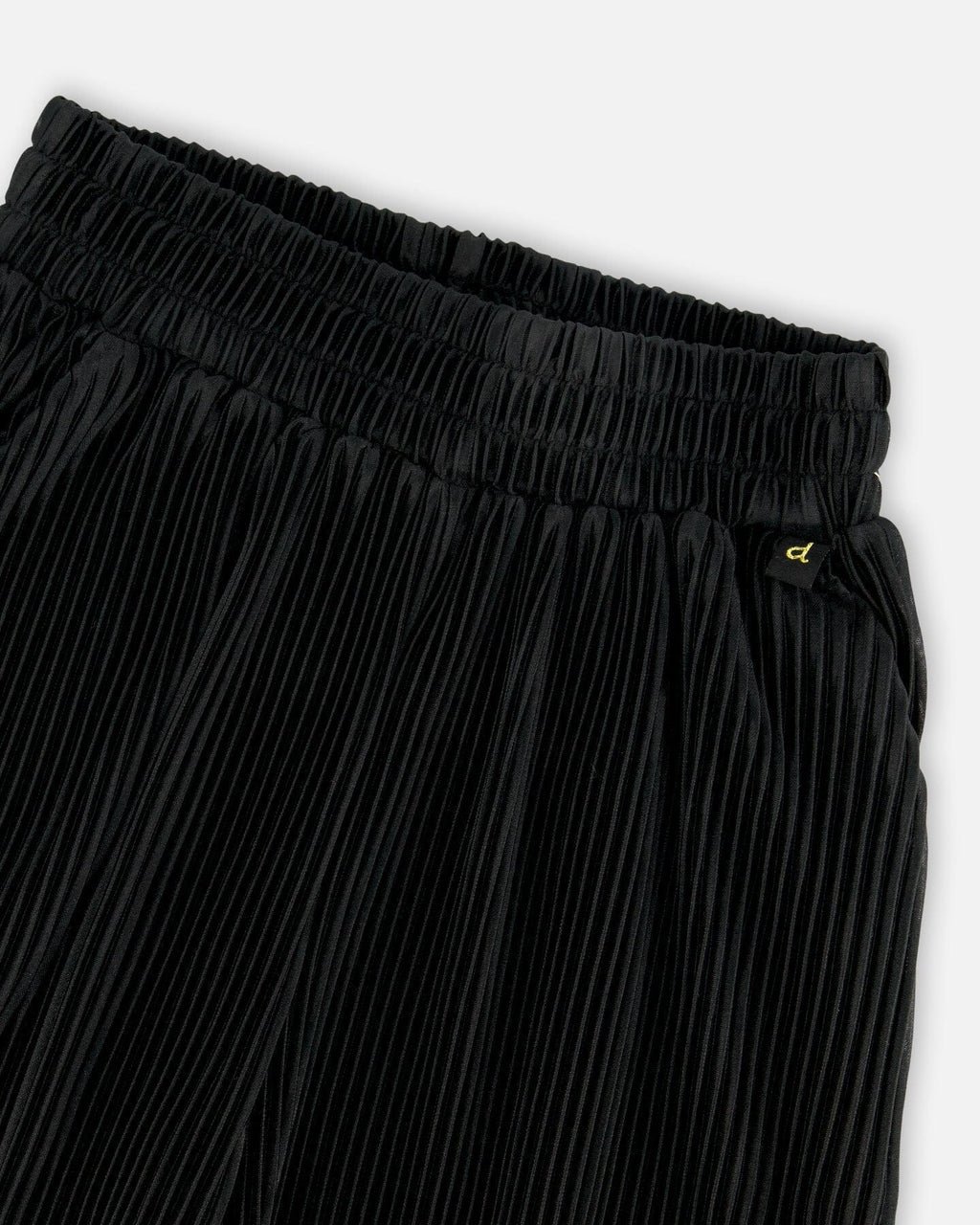 Wide Leg Pleated Pants Black