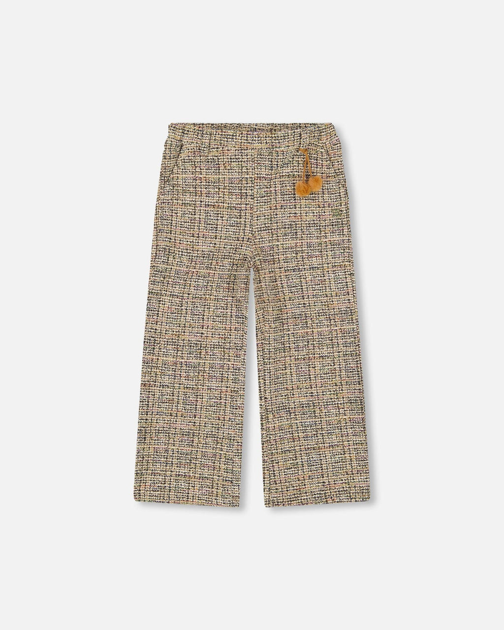 Tweed Flare Pants Beige And Black