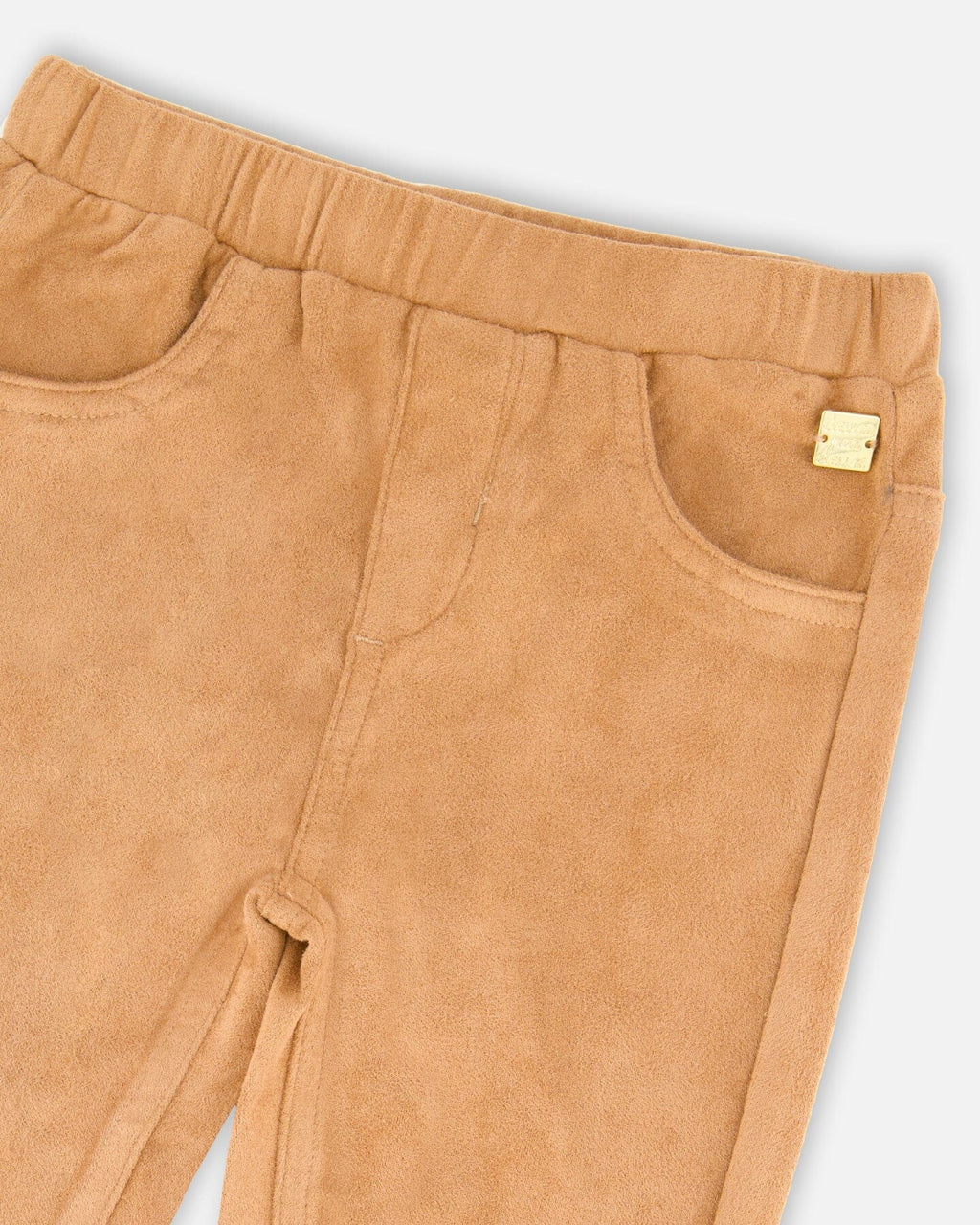 Stretch Suede Treggings Light Pecan Brown