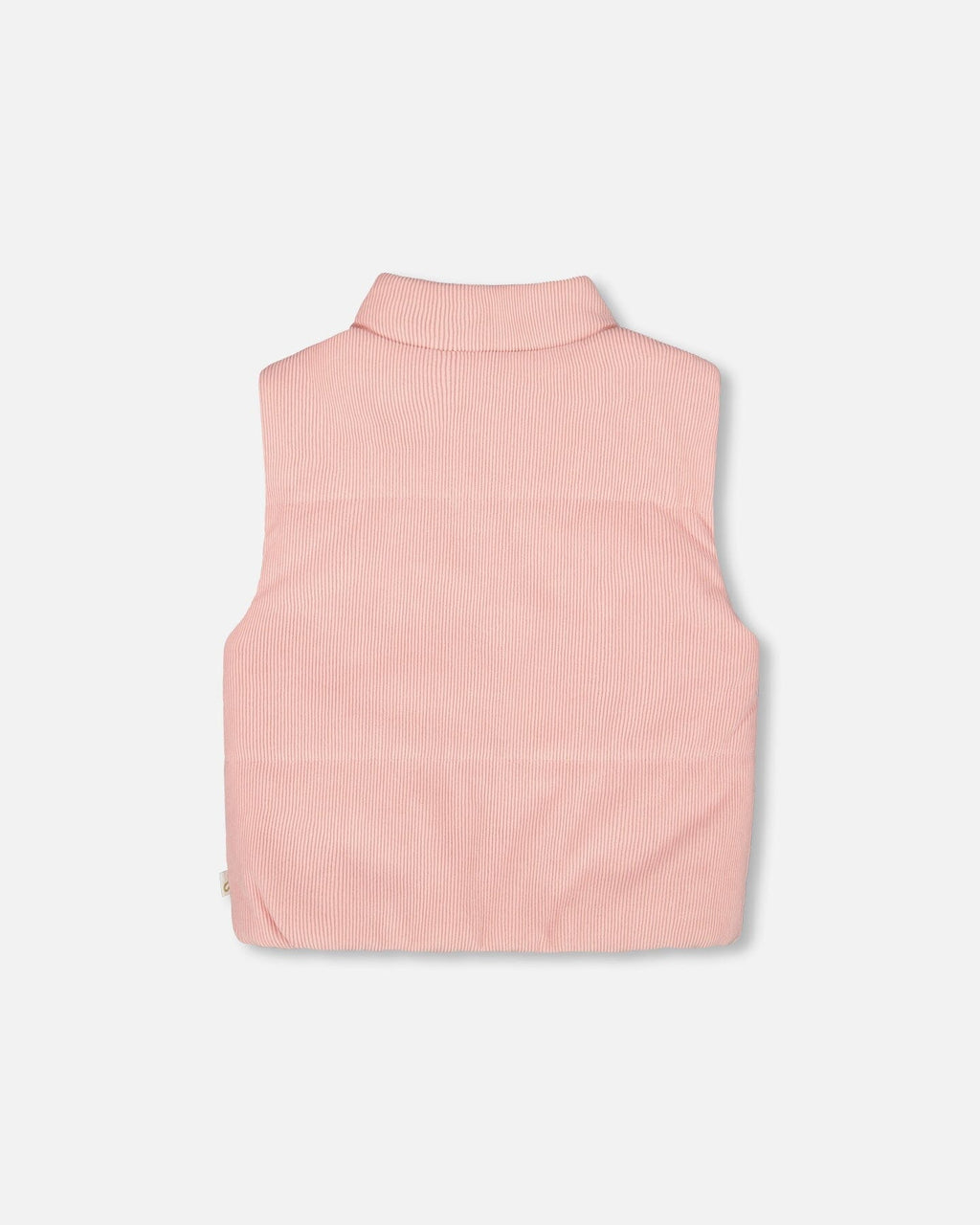 Corduroy Puffy Sleeveless Vest Dusty Pink