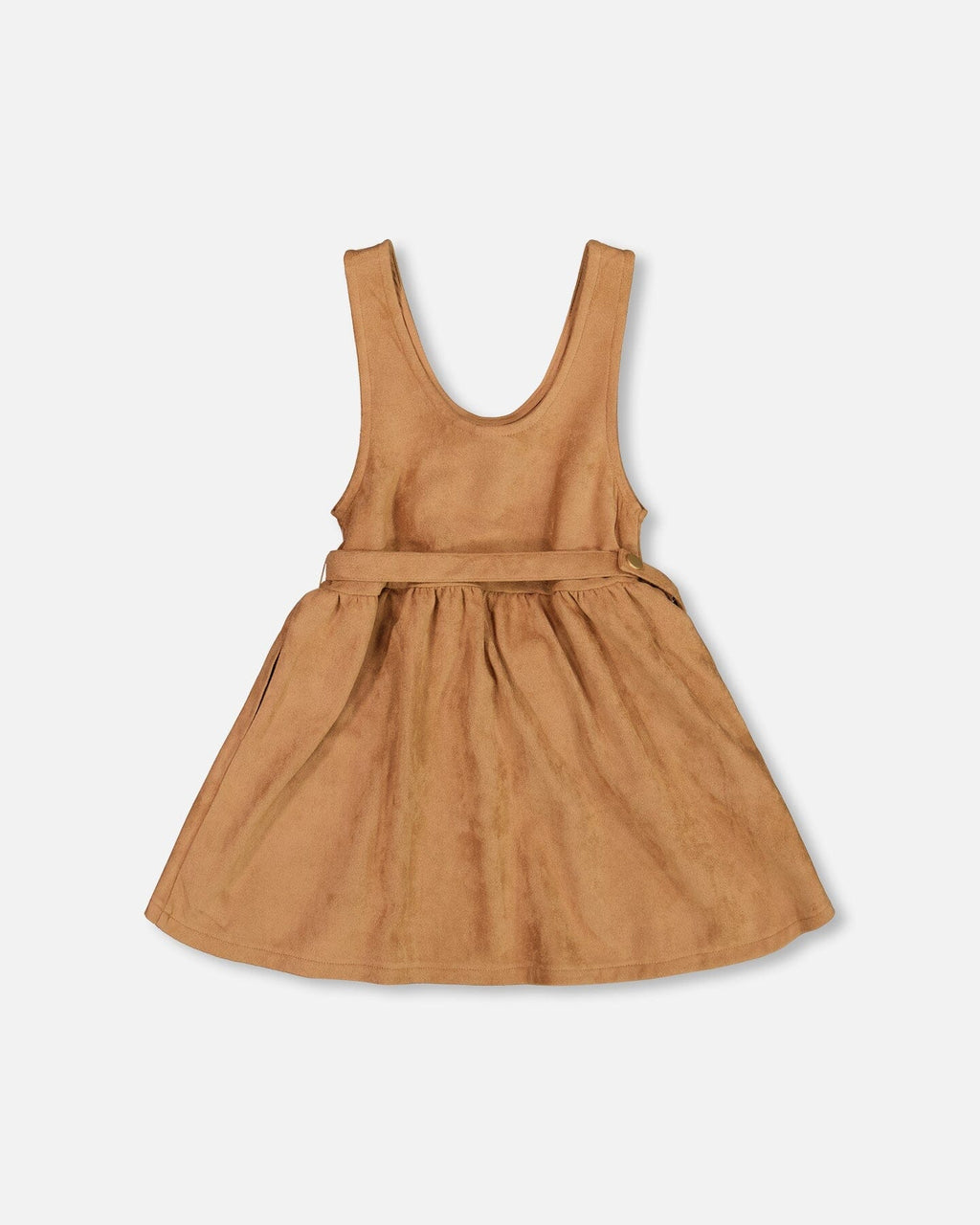 Stretch Suede Effect Jumper Light Pecan Brown With Llama Bag