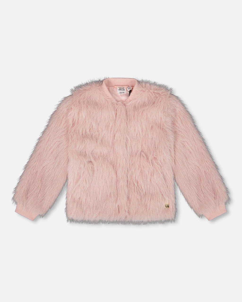 Short Faux Fur Coat Dusty Pink