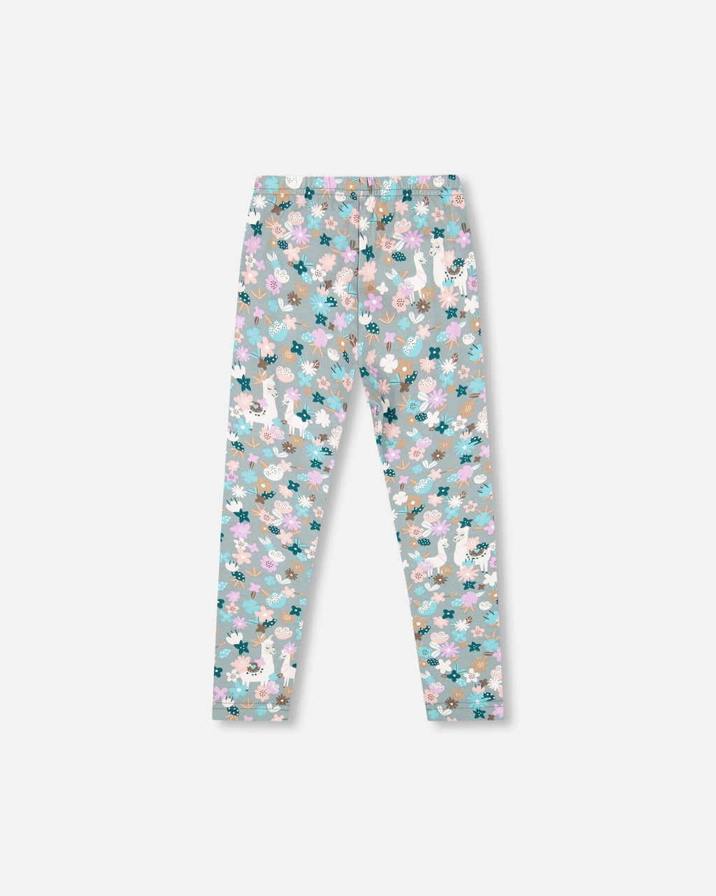 Organic Cotton Leggings Blue Llama Print