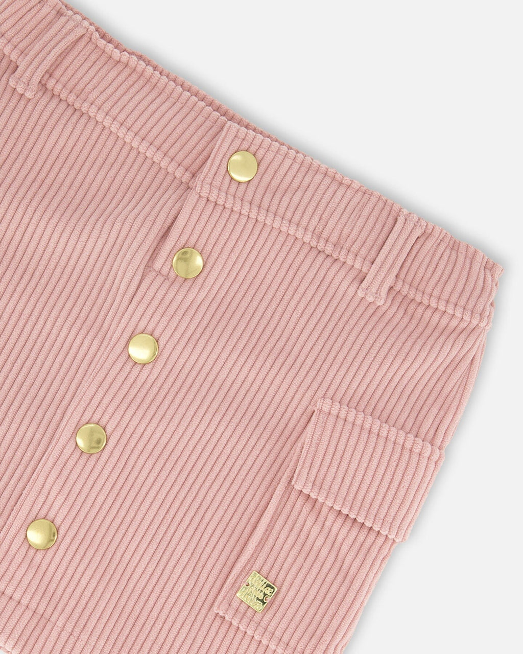 Corduroy Skirt With Cargo Pockets Dusty Pink
