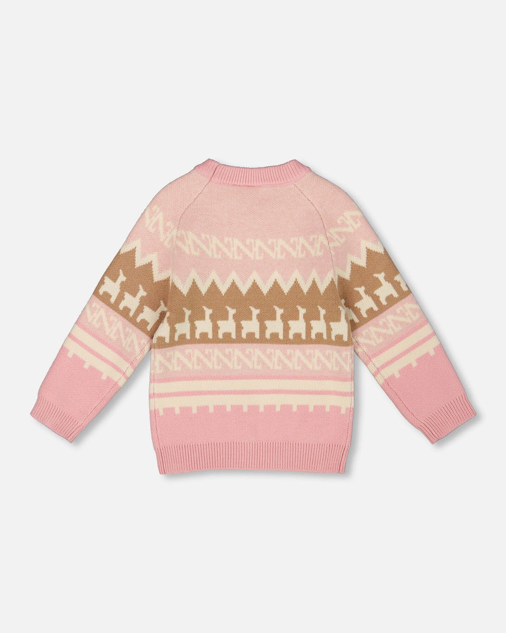 Llama Jacquard Sweater Dusty Pink