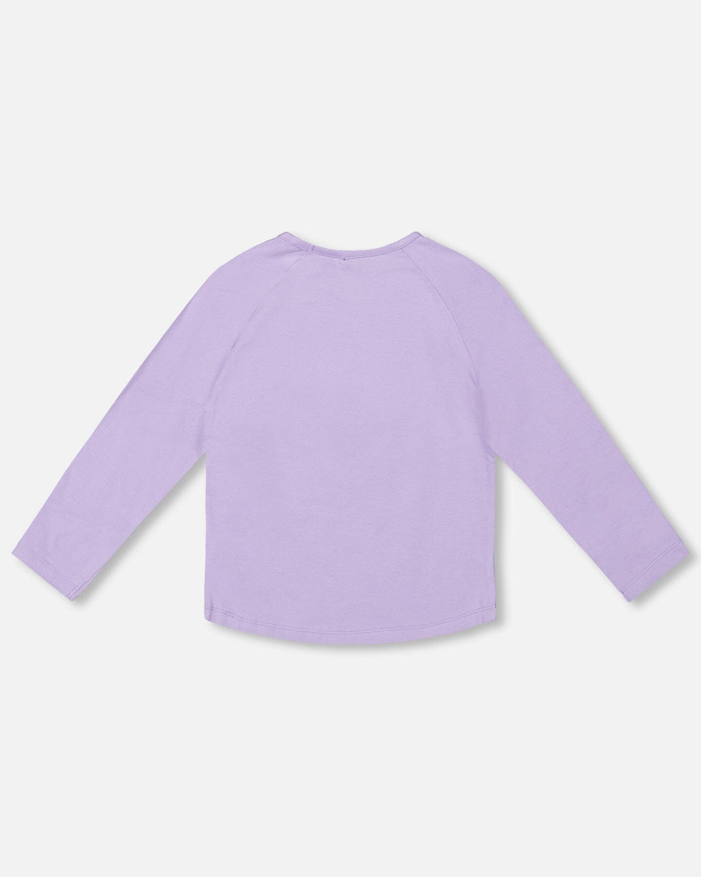 Organic Cotton Long Sleeve T-Shirt Lavender With Sequin Unicorn