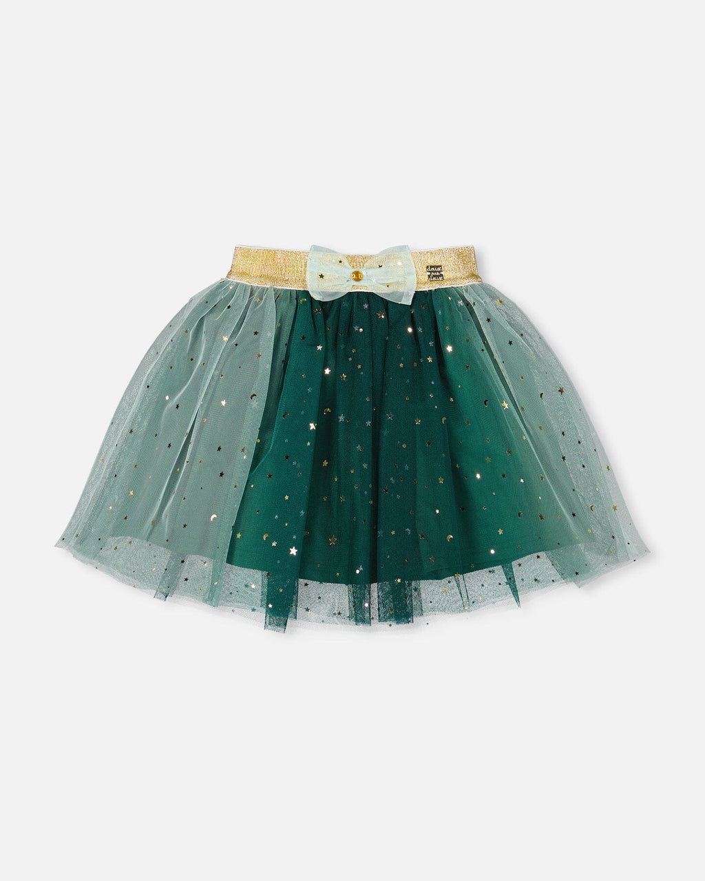 Mesh Skirt With Bow Forest Green