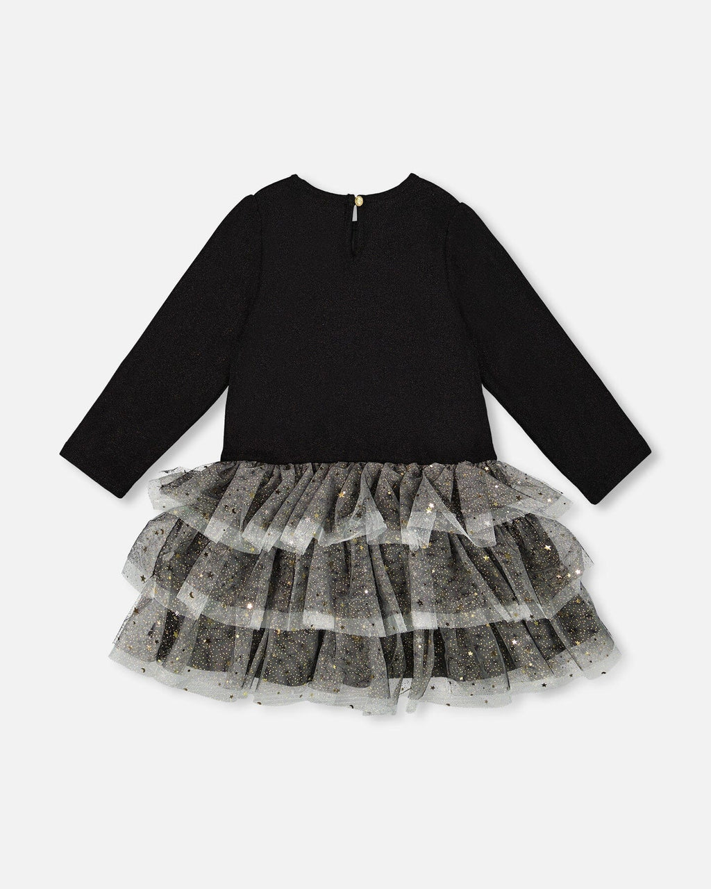 Glittering Mesh Skirt Party Dress Black