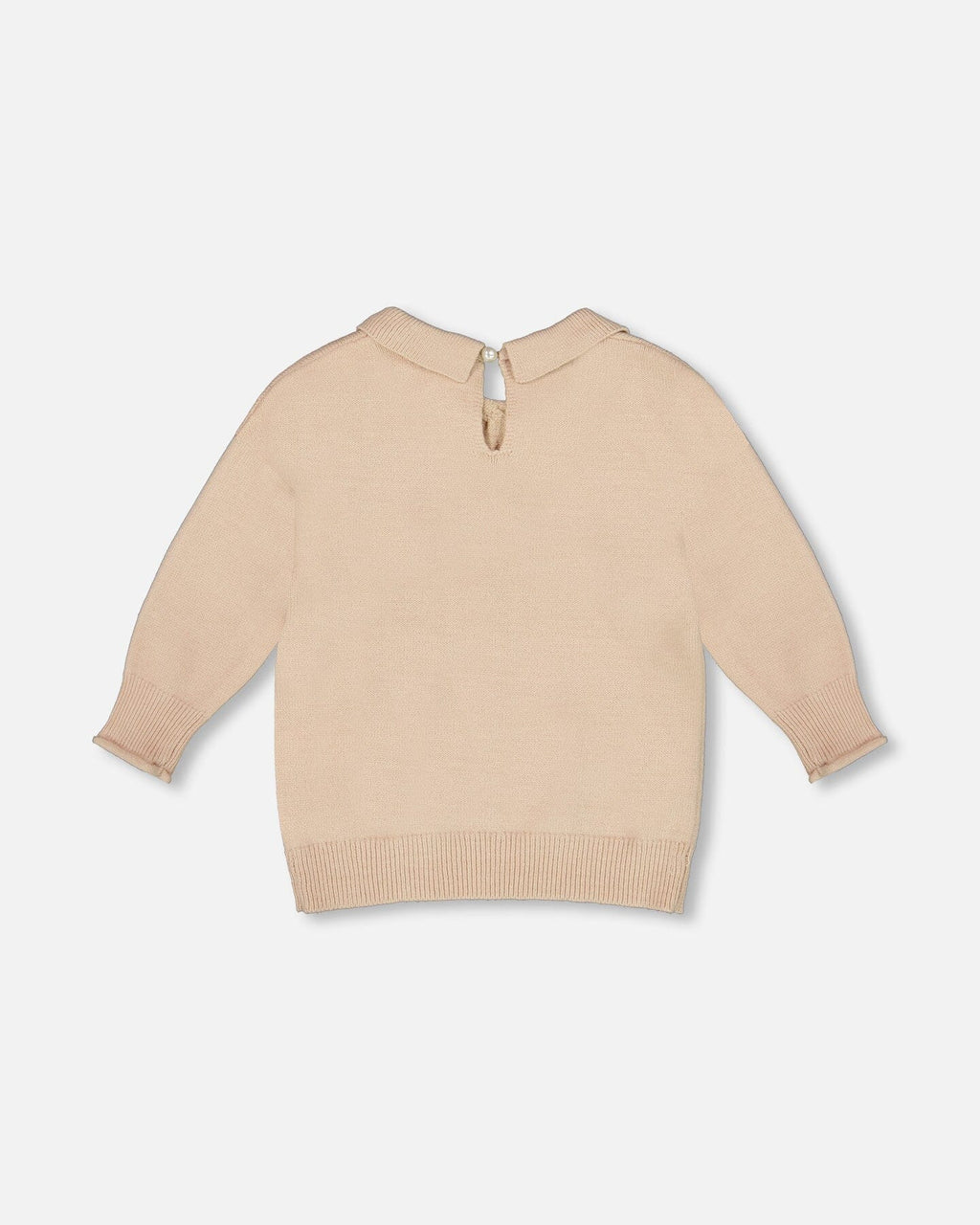 3/4 Sleeve Knitted Sweater Beige
