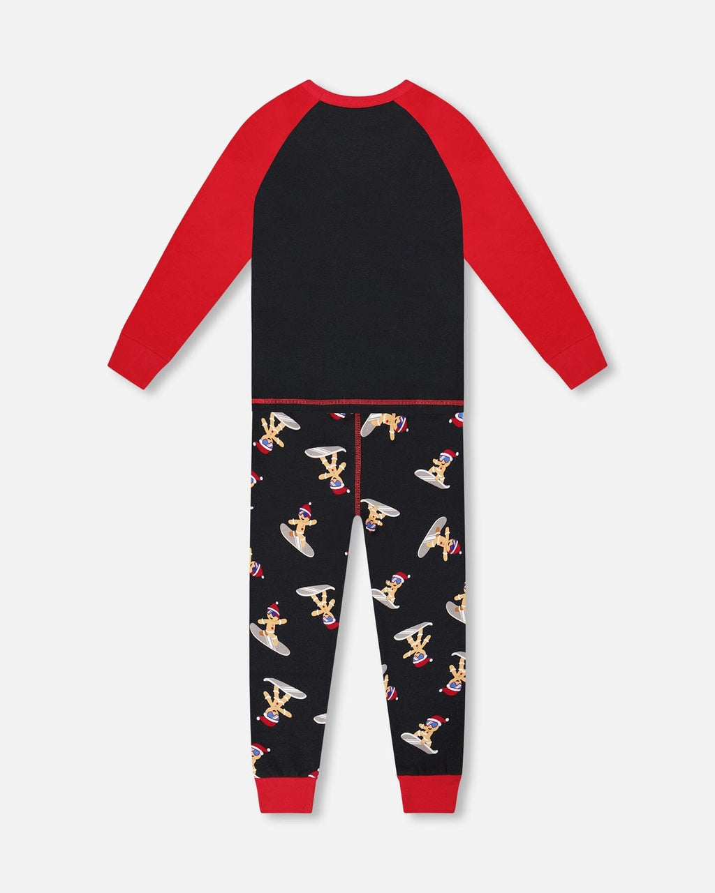 Two-Piece Organic Cotton Pajama Set Black Cookie Print