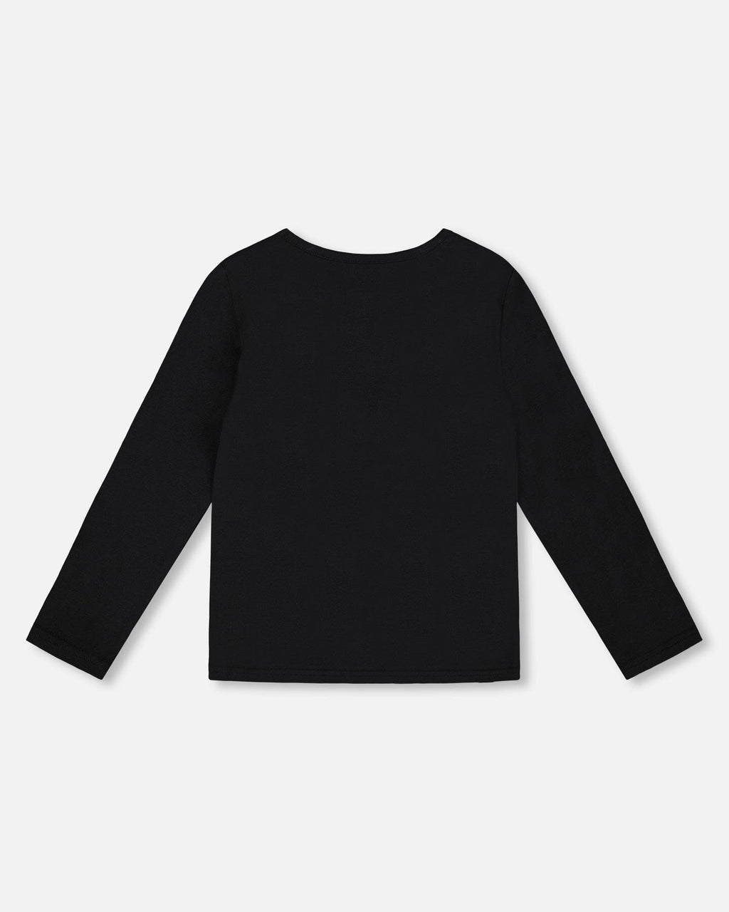 Long Sleeve Organic Cotton Jersey Bow Tee Black