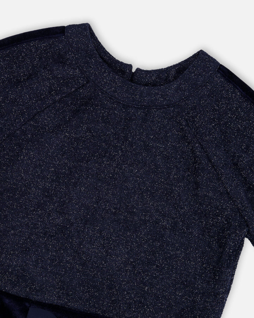 3/4 Sleeve Lurex Dress Navy Blue