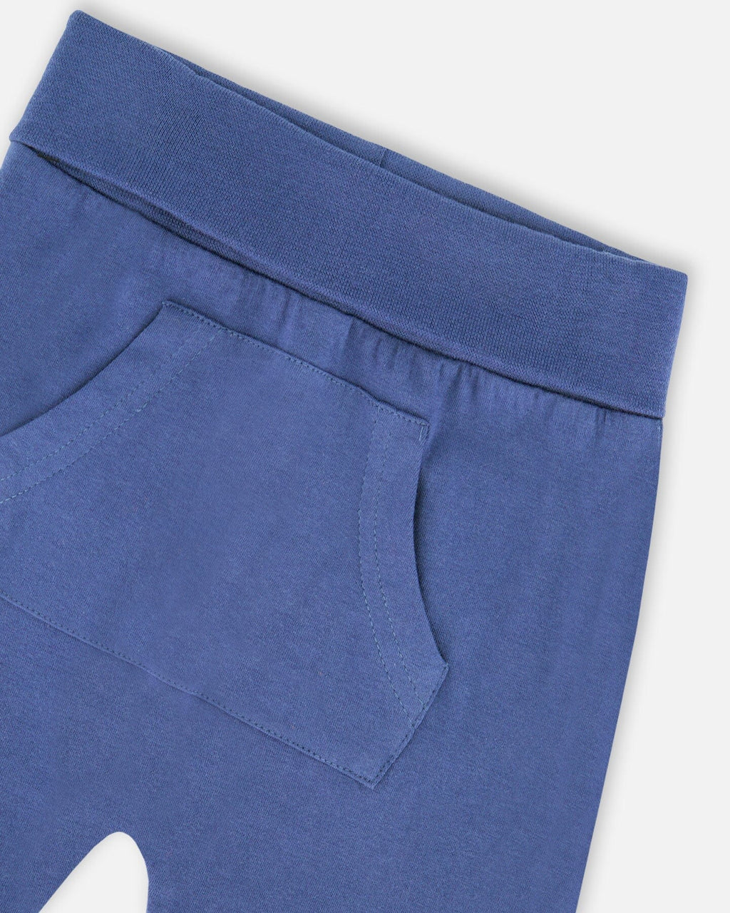 Organic Cotton Jersey Two-Piece Top And Pant Set Blue