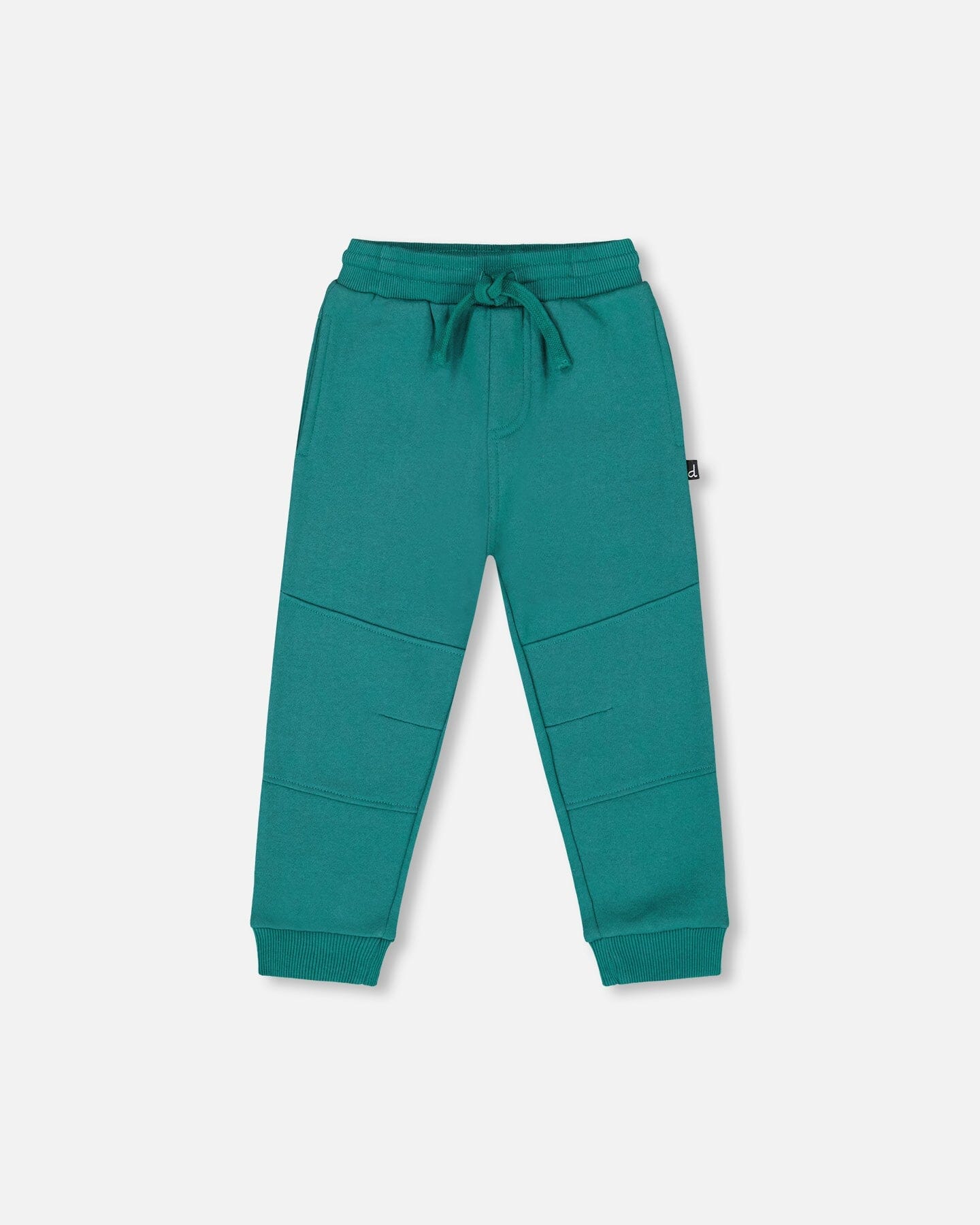 Fleece Sweatpants With Articulated Knees Forest Green