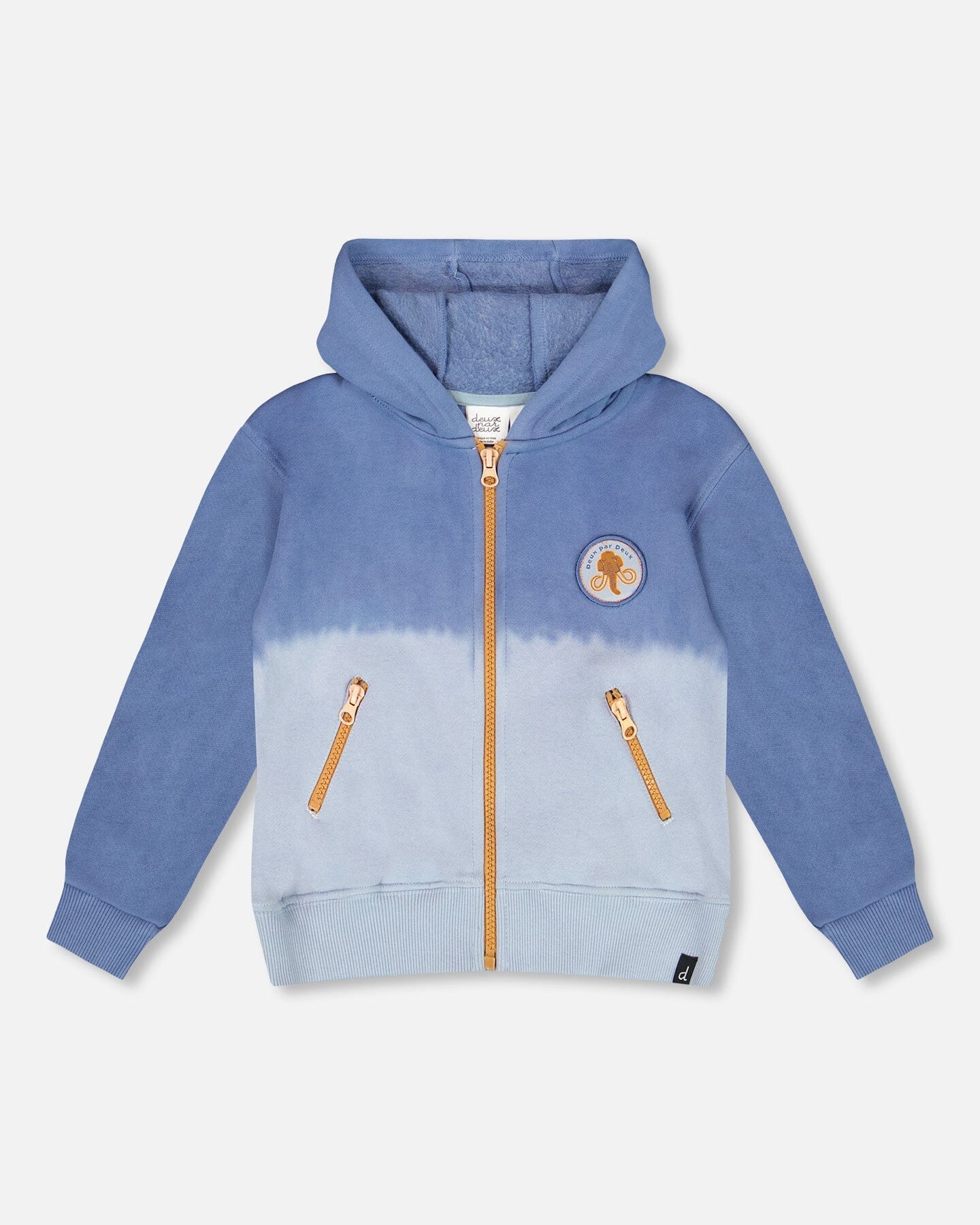 Full Zip Hooded Fleece Jacket Blue