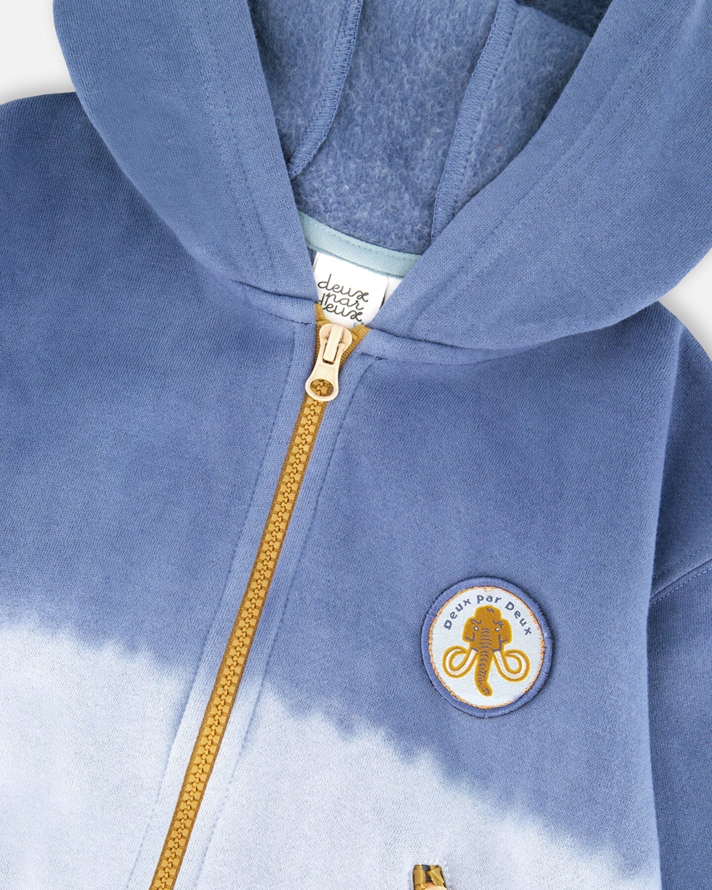 Full Zip Hooded Fleece Jacket Blue