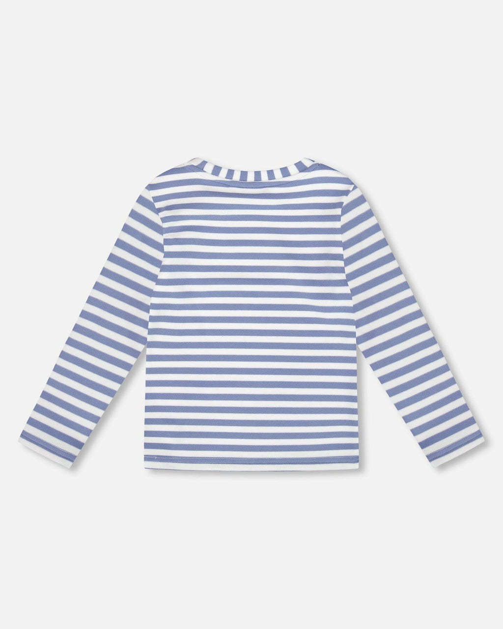 Super Soft Long Sleeve Striped Jersey T-Shirt Light Blue
