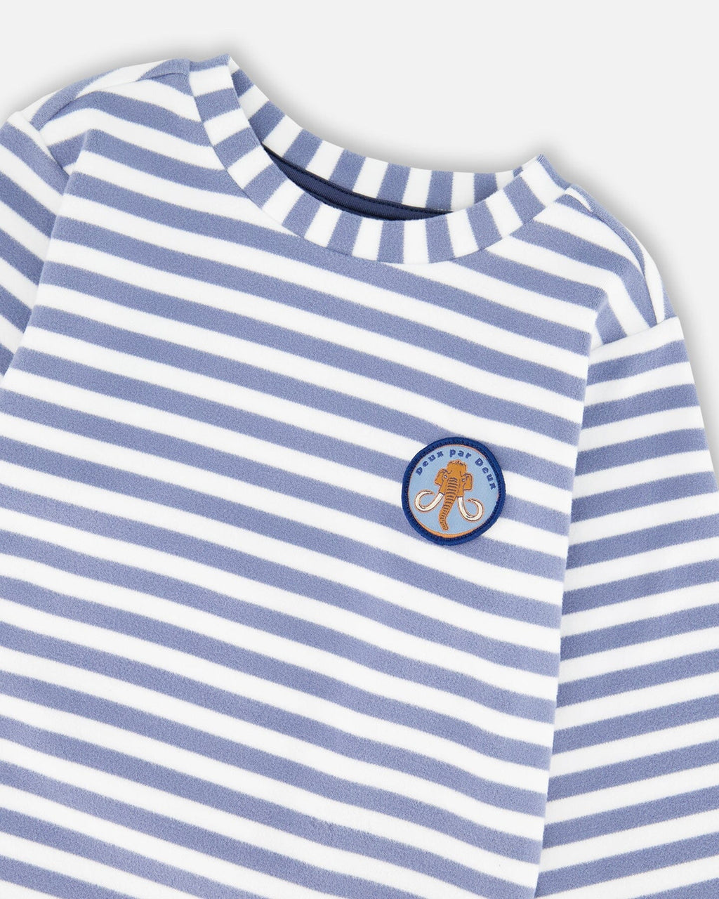 Super Soft Long Sleeve Striped Jersey T-Shirt Light Blue