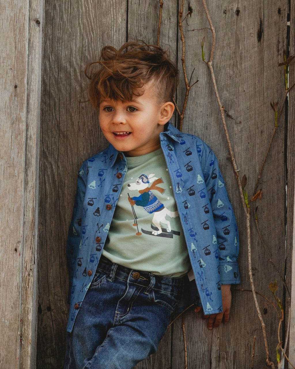 Long Sleeve Organic Cotton Jersey Tee Jade Green