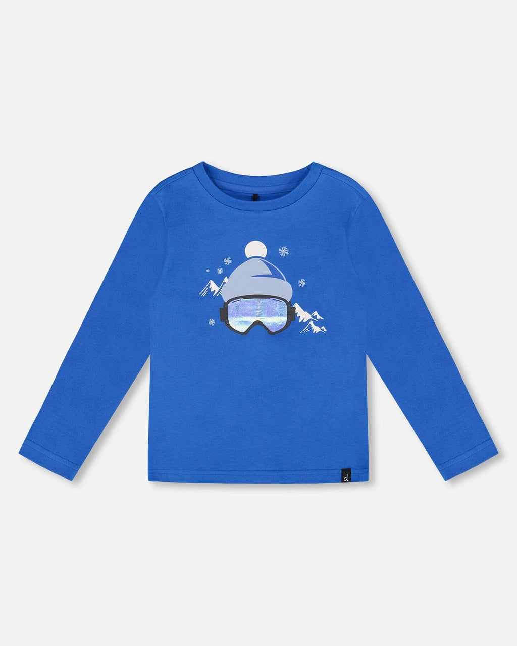 Long Sleeve Organic Cotton Jersey Tee Blue