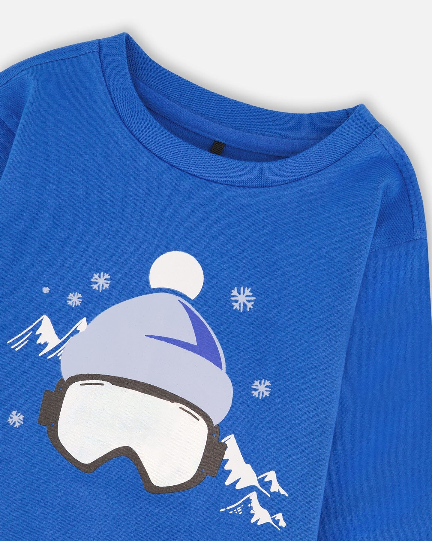 Long Sleeve Organic Cotton Jersey Tee Blue