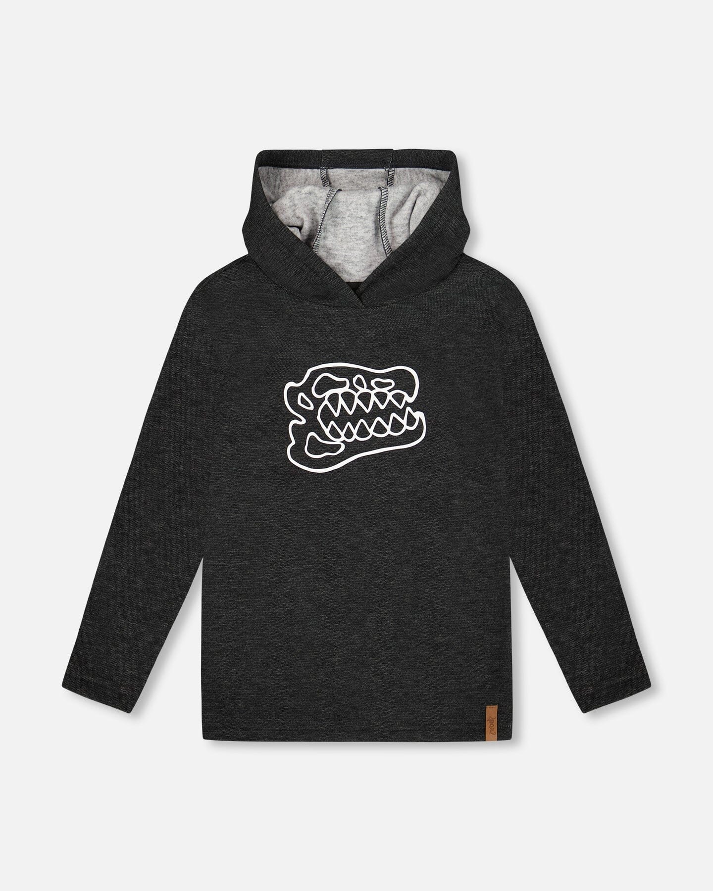 Long Sleeve Super Soft Brushed Jersey Hooded Tee Black