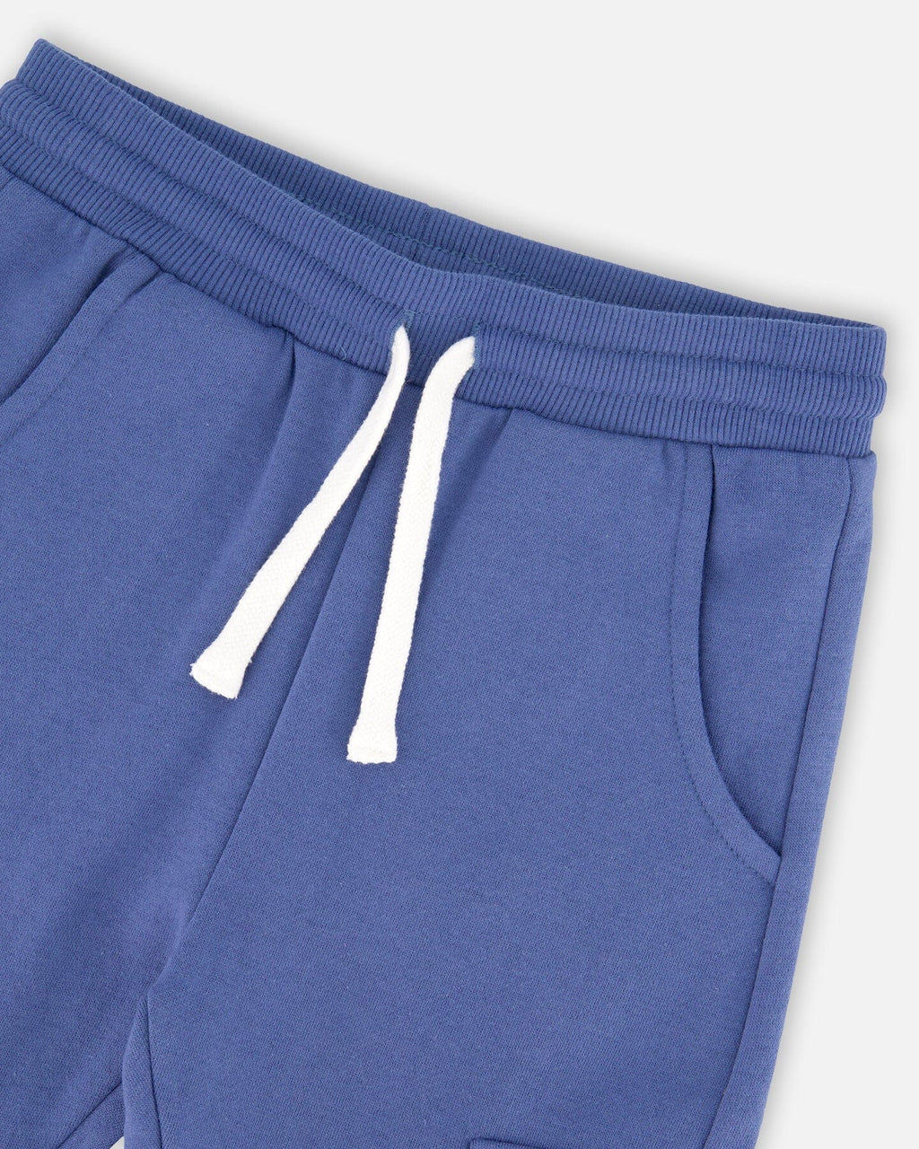 Fleece Sweatpants With Cargo Pockets Blue