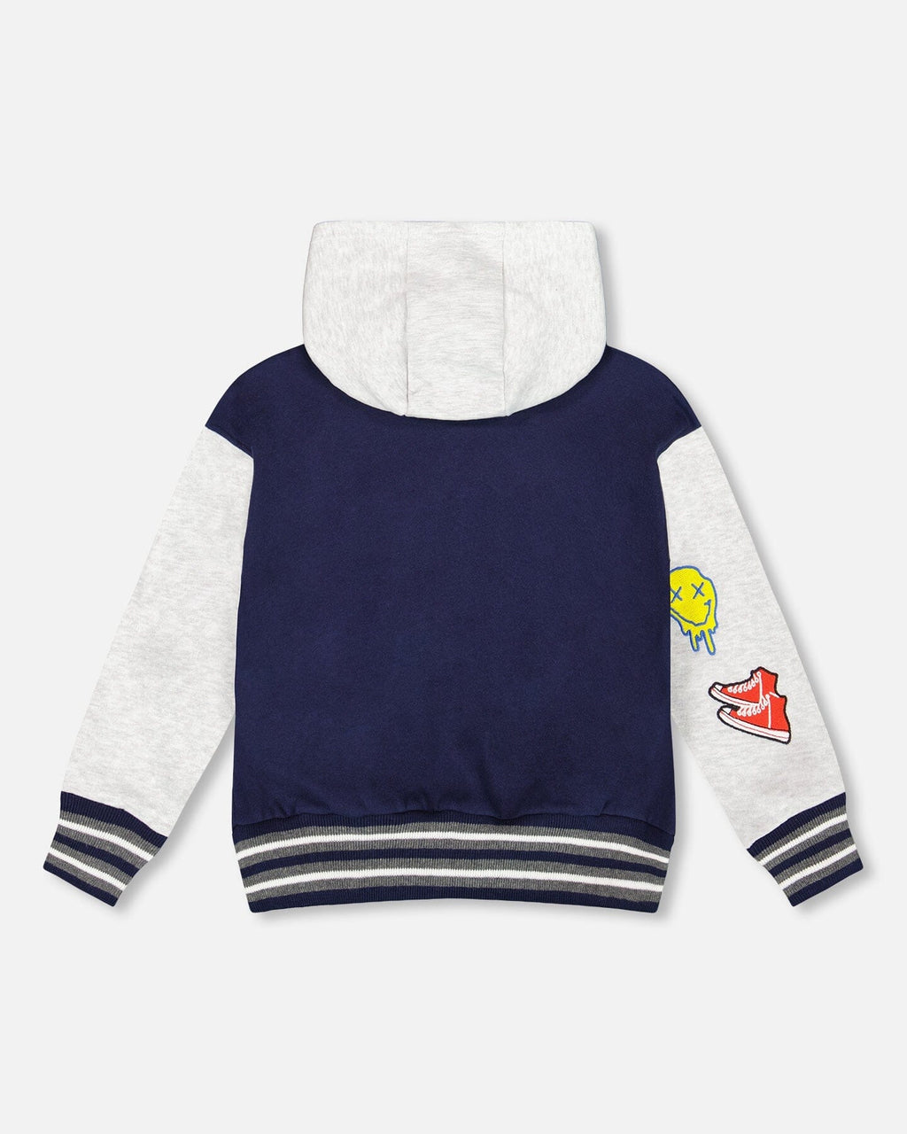 Full Zip Hooded Fleece Jacket Navy Blue