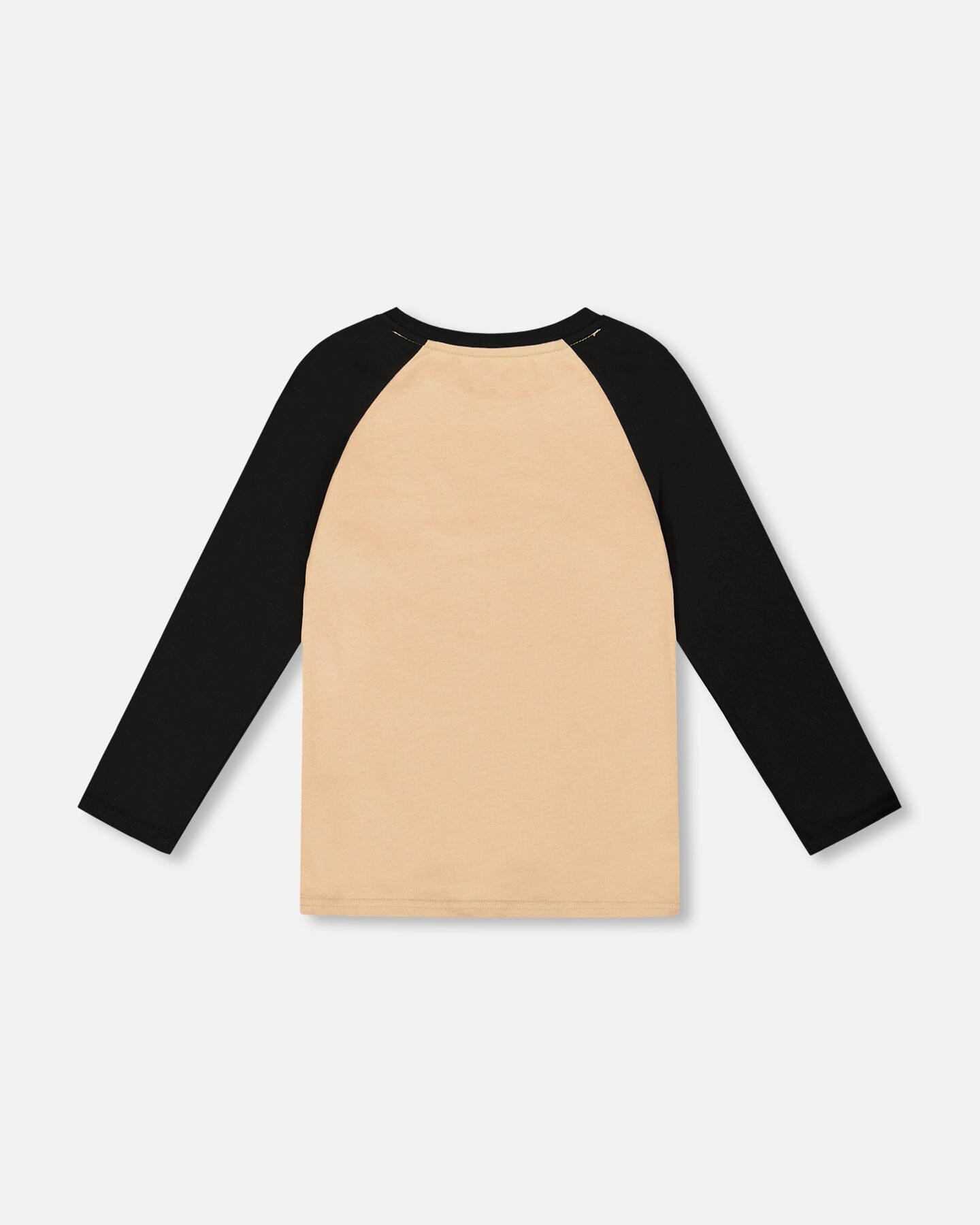 Long Raglan Sleeve Jersey Tee Beige