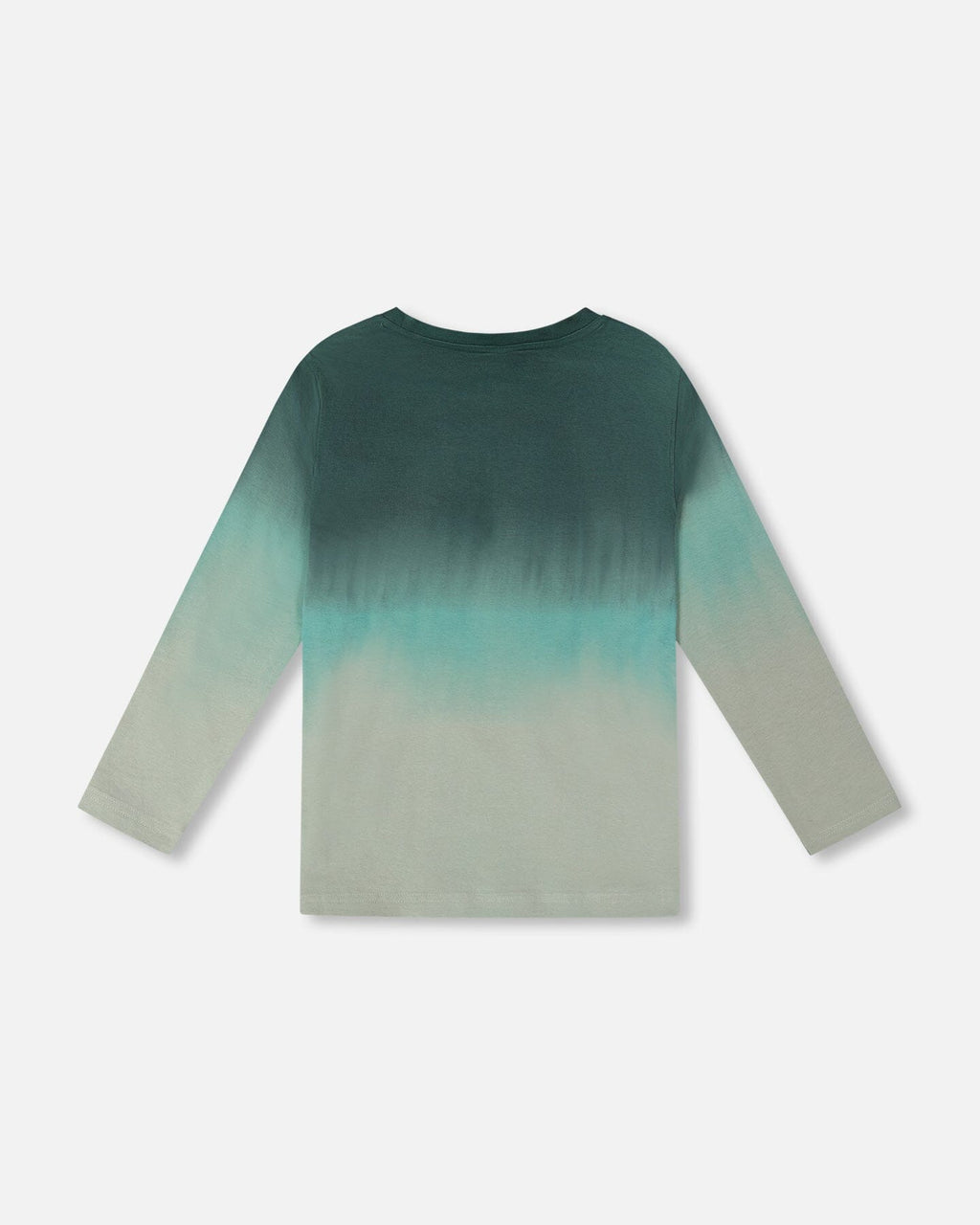 Long Sleeve Organic Cotton Gradient Jersey Tee Bottle Green