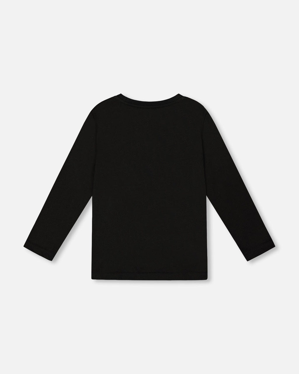 Long Sleeve Cotton Jersey Tee Shirt Black