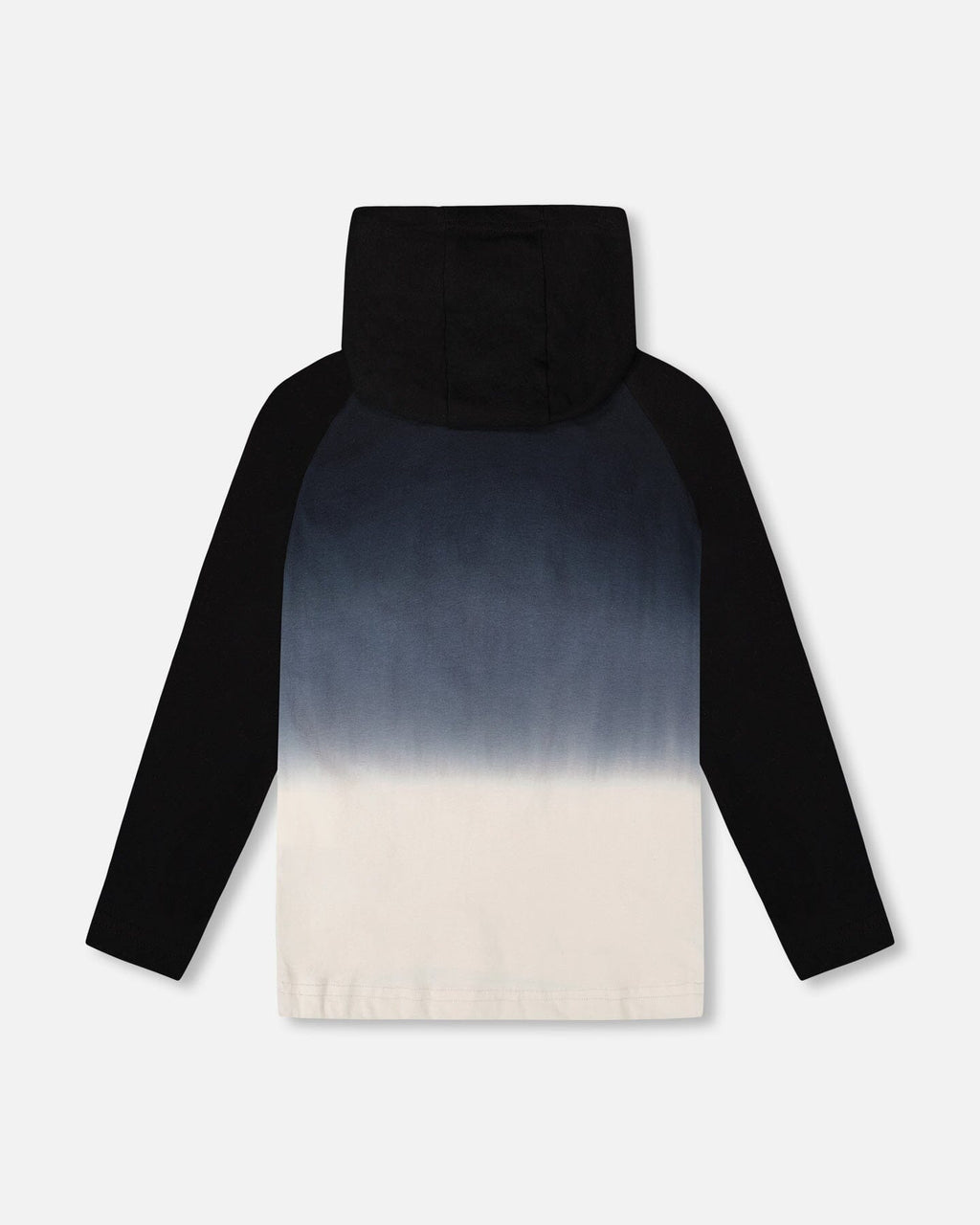 Organic Cotton Jersey Hooded Raglan Sleeve Tee Black