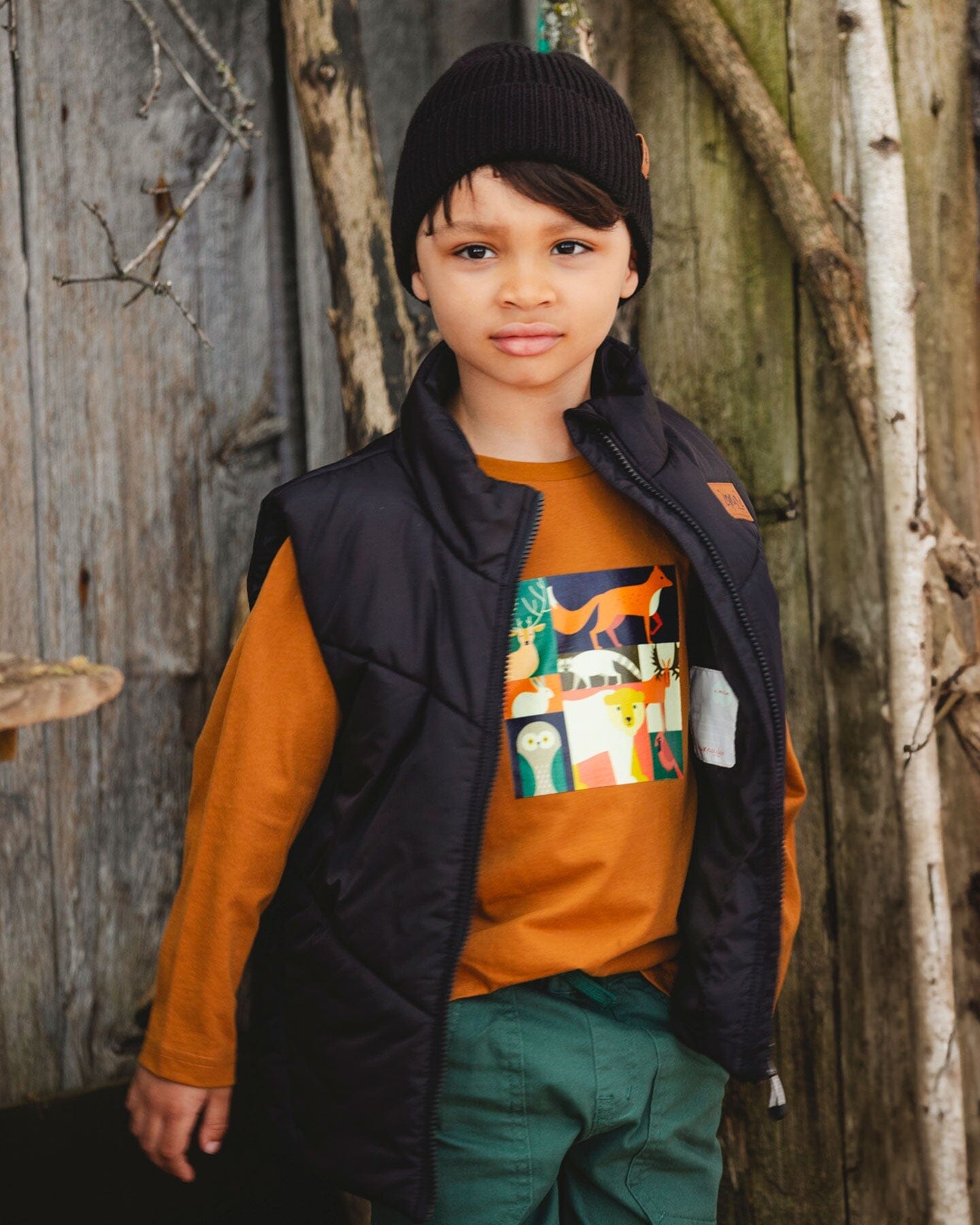 Quilted Mid-Season Sleeveless Vest Black