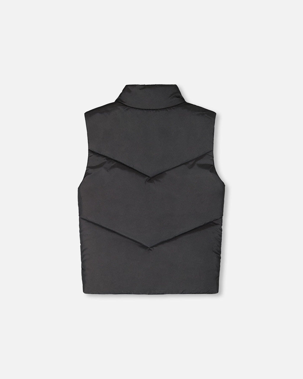 Quilted Mid-Season Sleeveless Vest Black