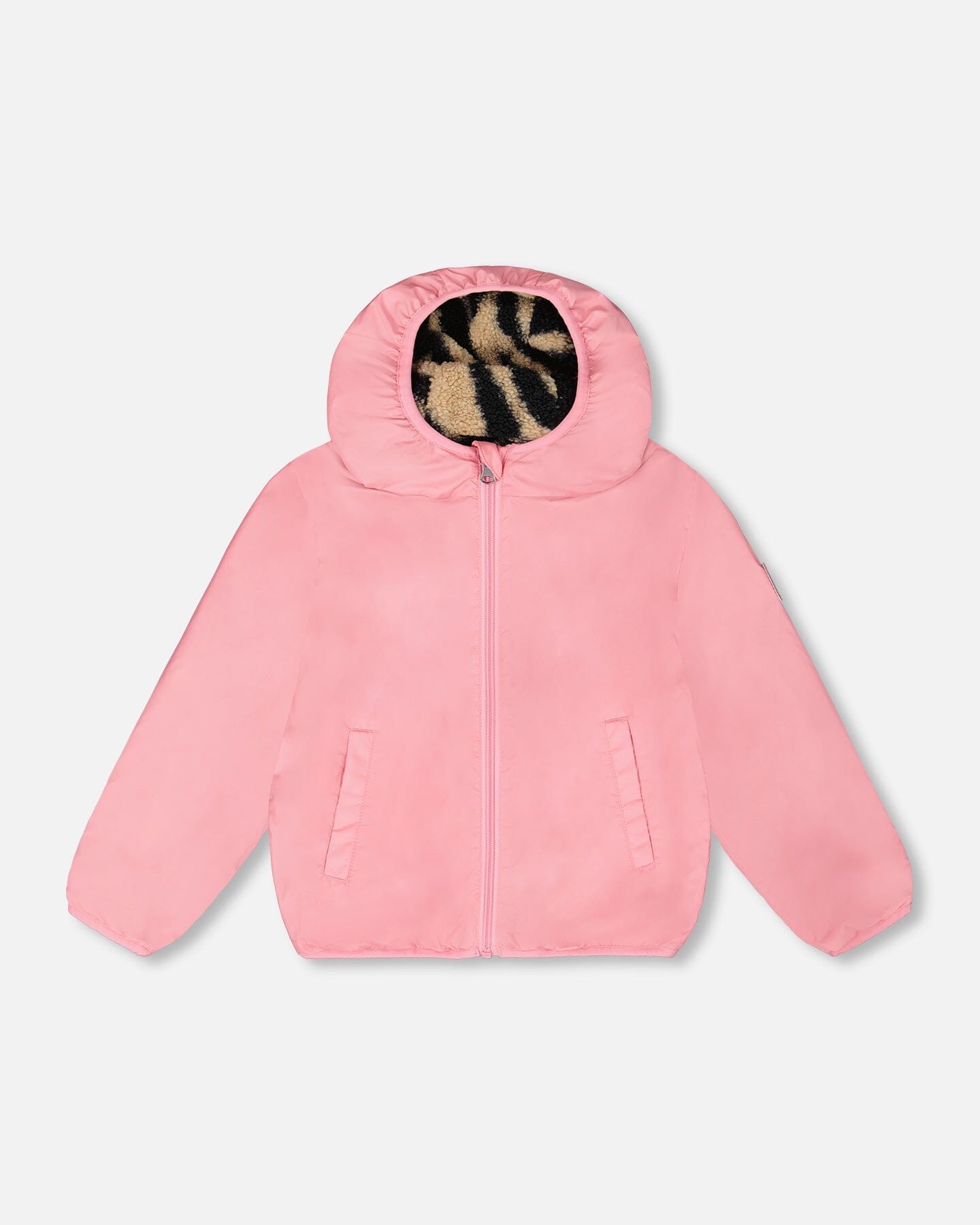 Reversible Mid-Season Sherpa Jacket Zebra