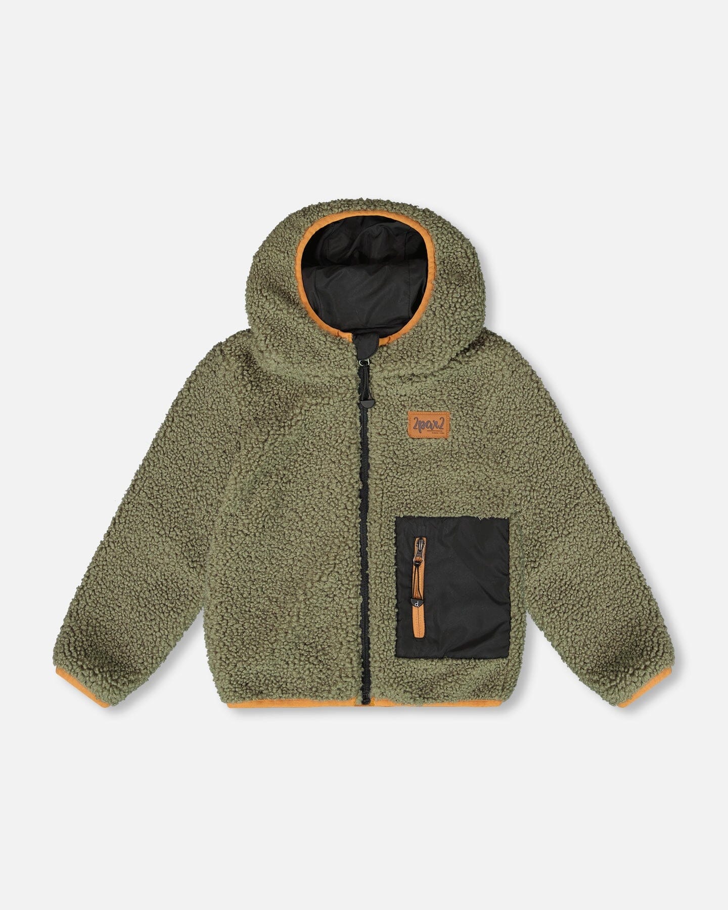 Reversible Mid-Season Sherpa Jacket Khaki