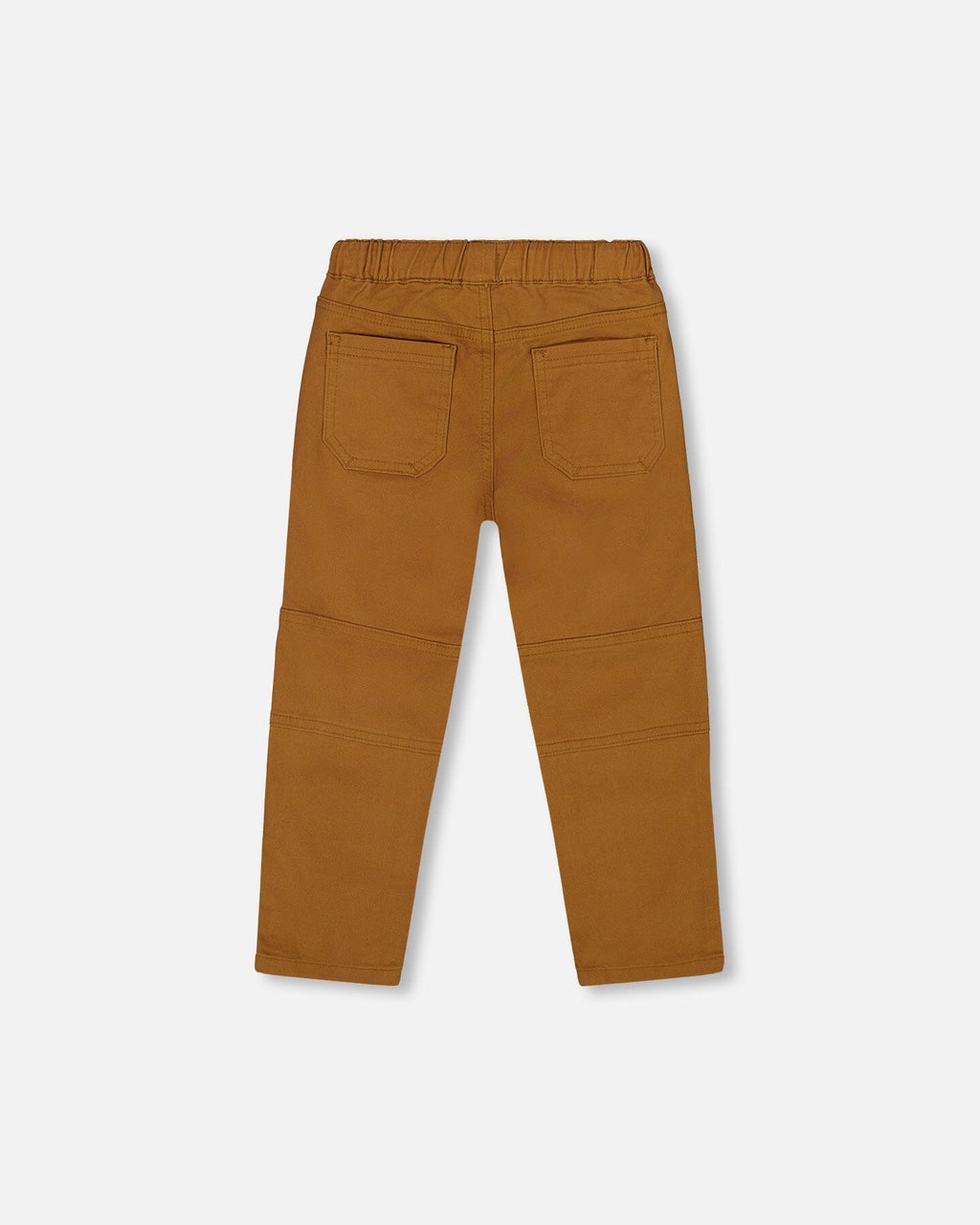 Twill Jogger Pants With Patch Pockets Brown