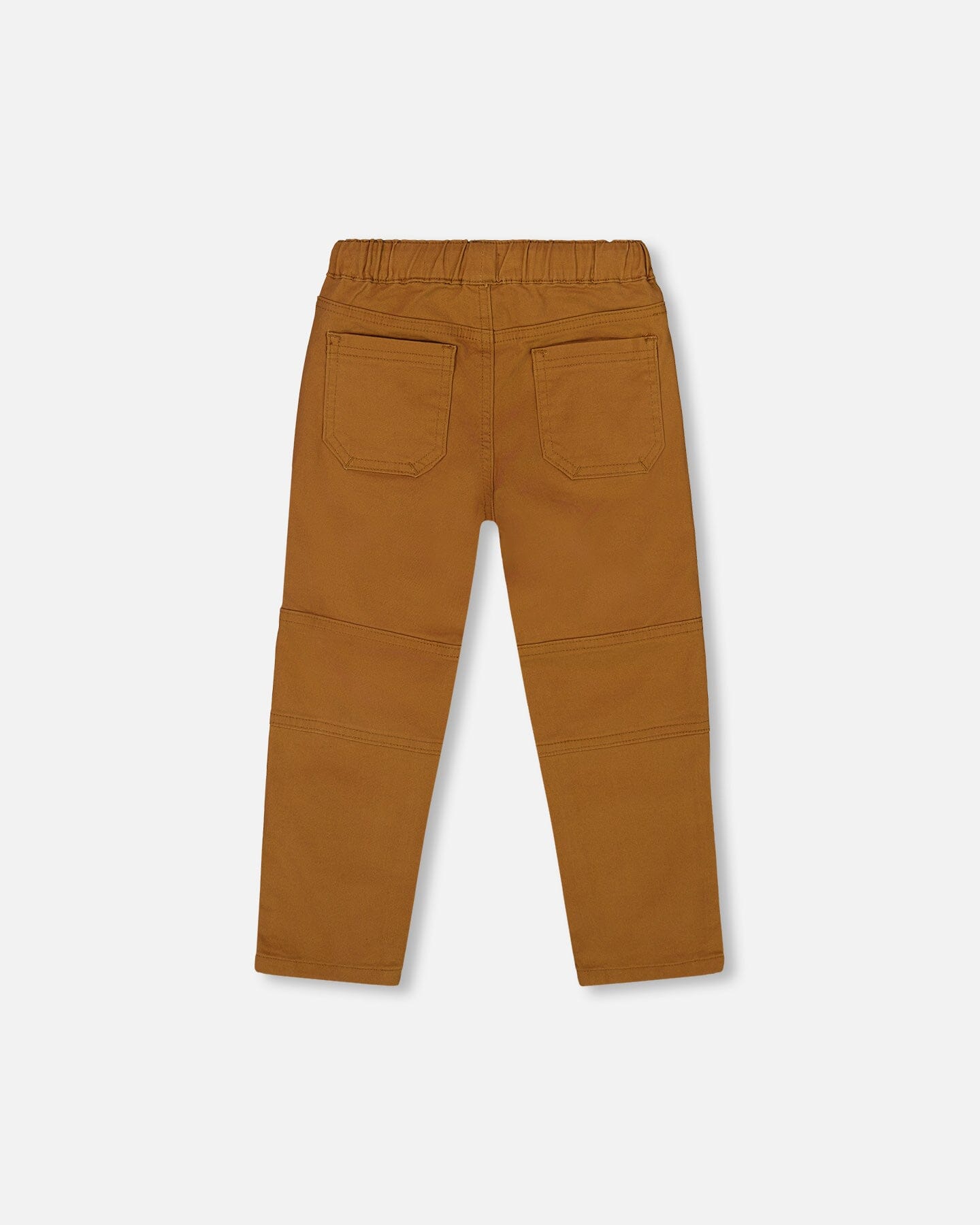 Twill Jogger Pants With Patch Pockets Brown