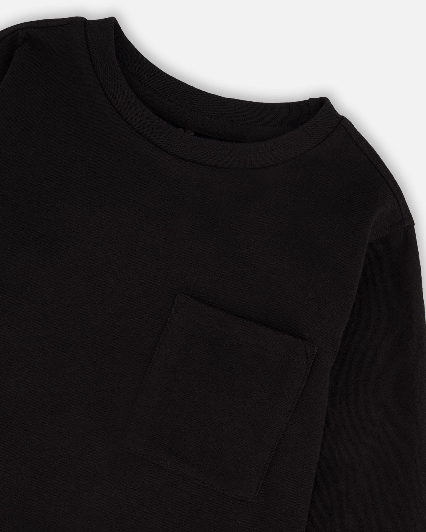 Organic Cotton Jersey Pocket T-Shirt Black