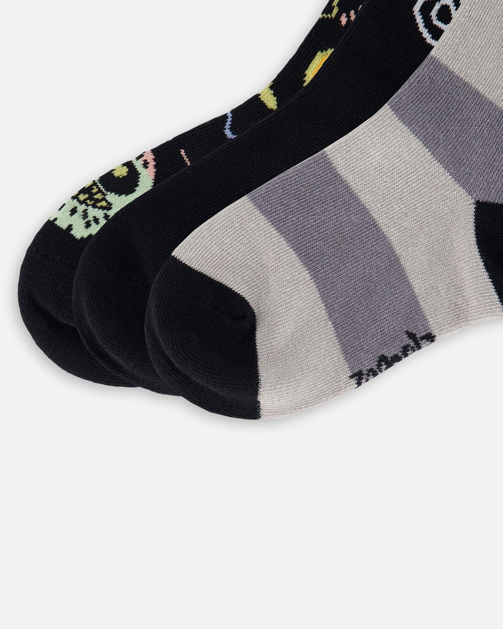 3-Pack Knit Socks Black