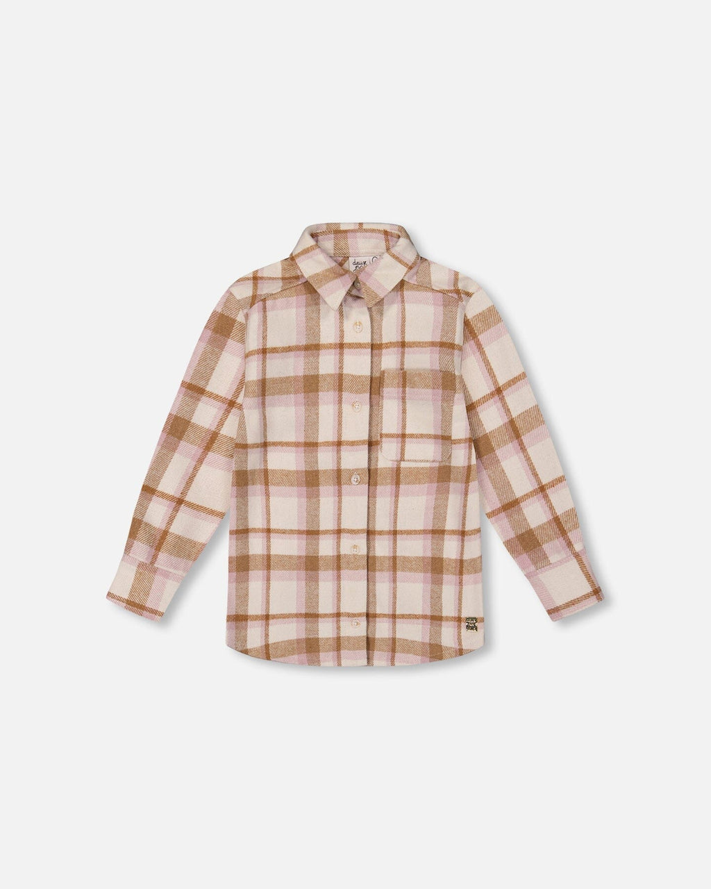 Plaid Overshirt Off-White, Beige And Pink