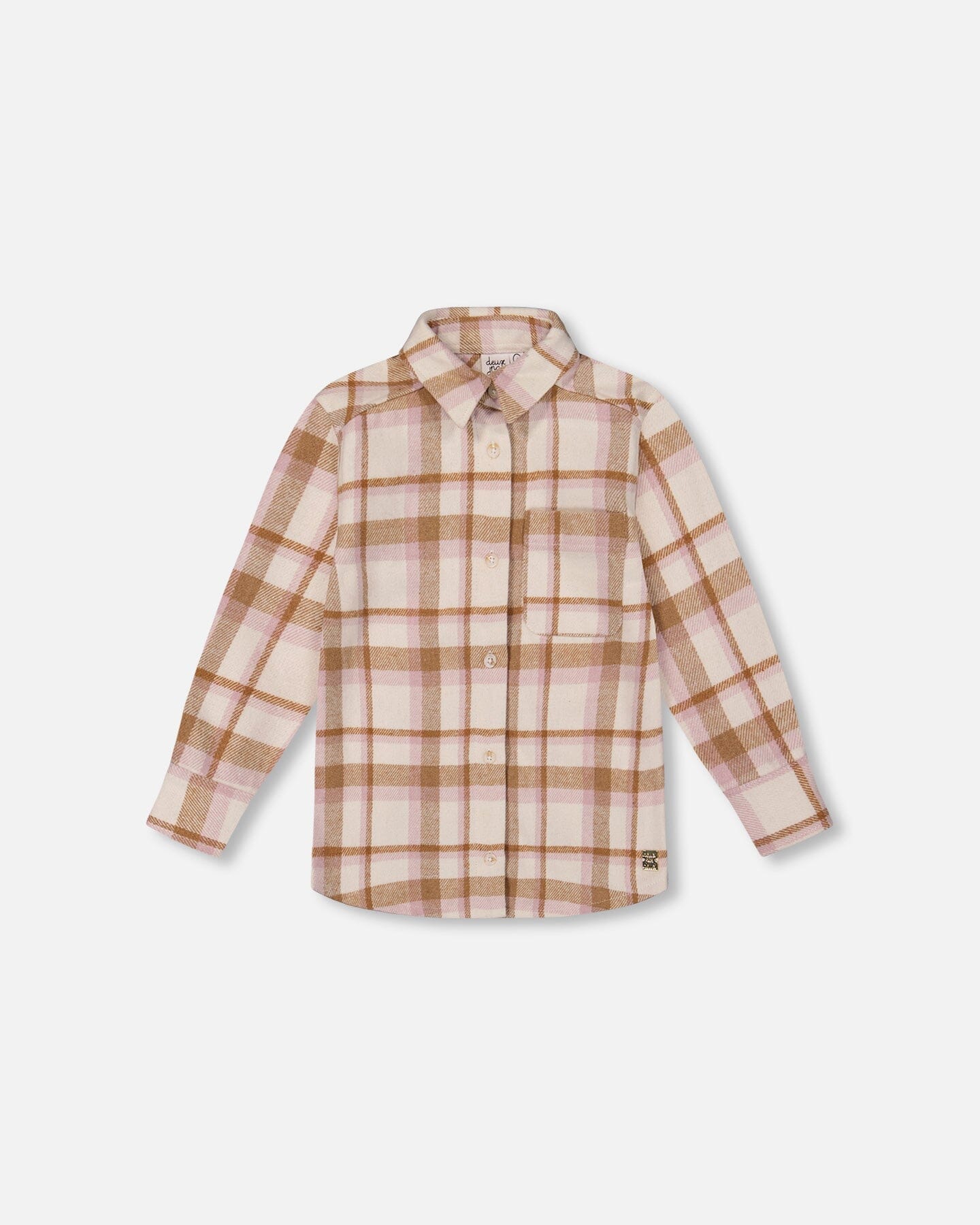 Plaid Overshirt Off-White, Beige And Pink