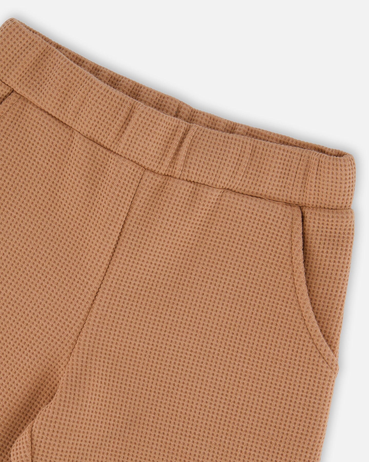 Waffle Flare Leg Pants Caramel Brown