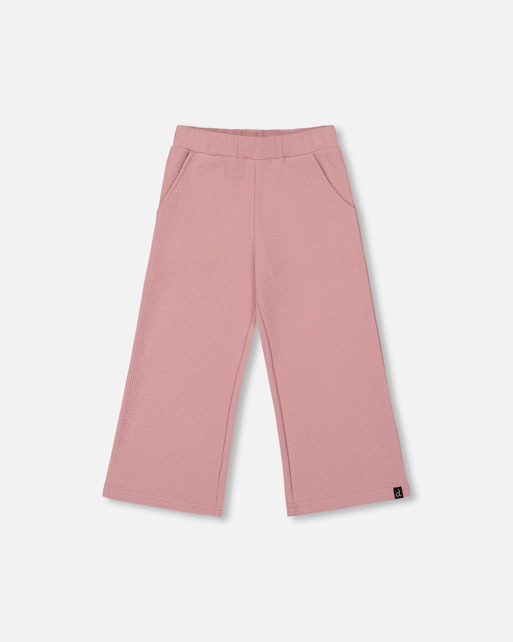 Waffle Flare Leg Pants Dusty Pink